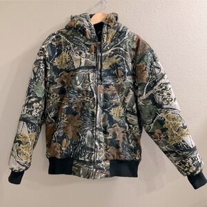 NWT Cabela's Outdoor Hunting Hooded Camo Jacket Seclusion 3D Full Zip Mens Small